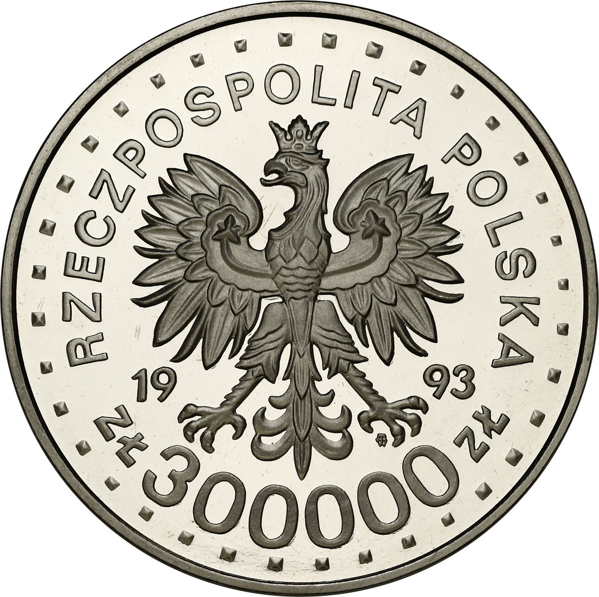 PRÓBA Nikiel 300.000 złotych 1993 Zamość